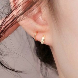 Delightful 18k Yellow Gold Plated Wrap Stud Earrings